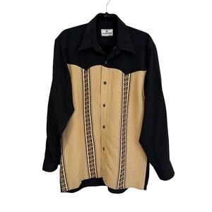 Albertini Collection Button Up Shirt Black XL